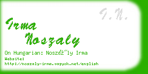 irma noszaly business card